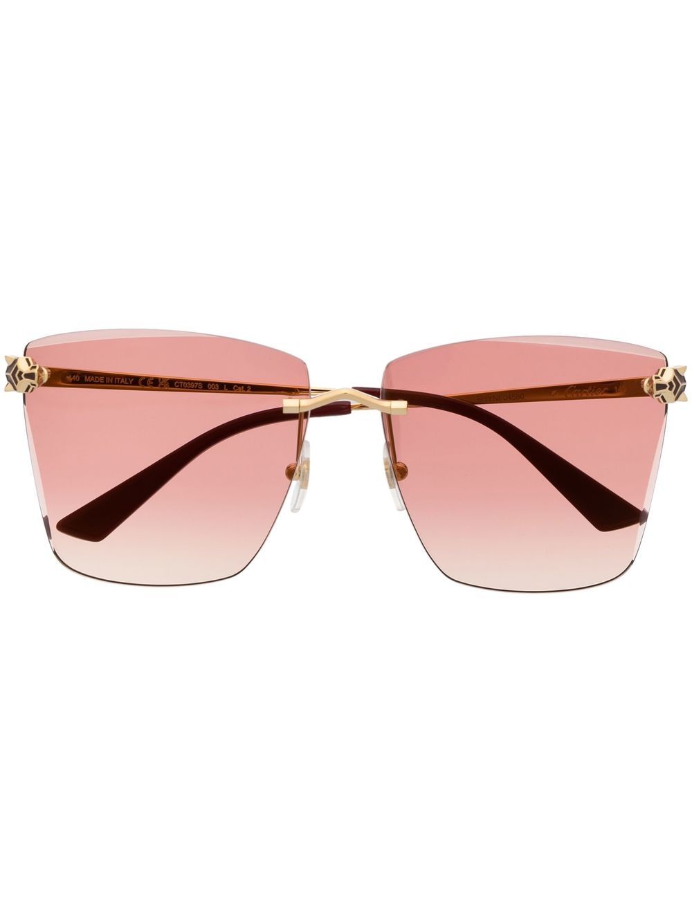 Cartier Eyewear Panthere Sonnenbrille - Gold von Cartier Eyewear