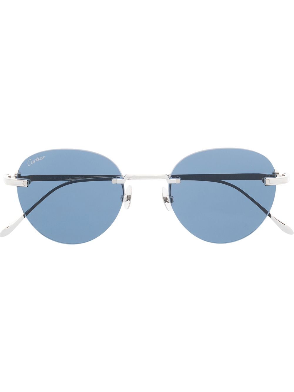 Cartier Eyewear Rahmenlose Pasha Sonnenbrille - Silber von Cartier Eyewear