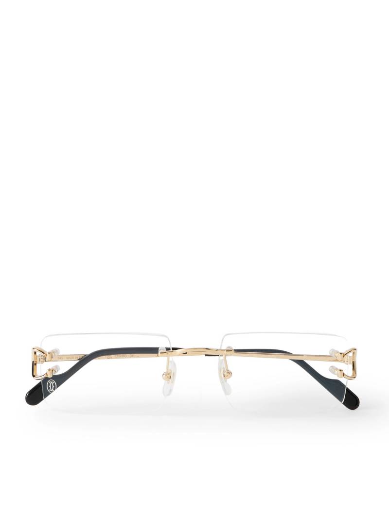 Cartier Eyewear - Rectangle-Frame Gold-Tone Optical Glasses - Men - Gold von Cartier Eyewear