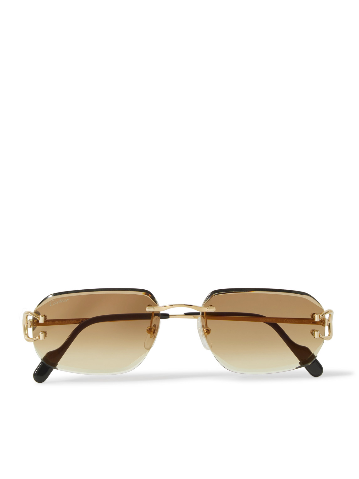 Cartier Eyewear - Signature C Rimless Rectangular-Frame Gold-Tone Sunglasses - Men - Gold Cartier Eyewear - Signature C Rimless Rectangular-Frame Gold-Tone Sunglasses - Men - Gold von Cartier Eyewear