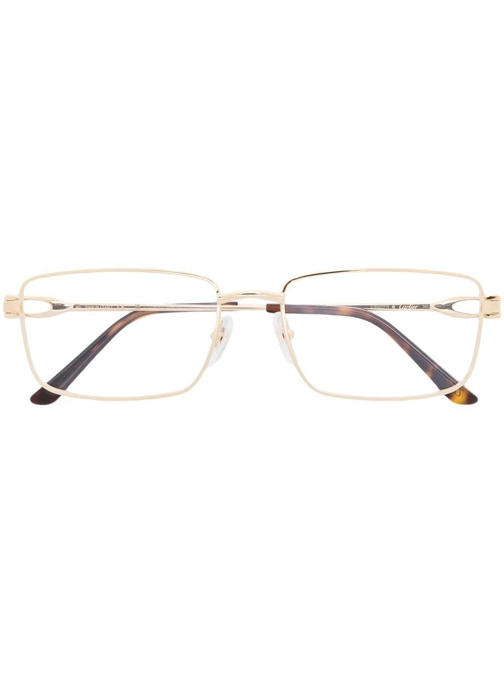 Cartier Eyewear Sonnenbrille mit eckigem Gestell - Gold von Cartier Eyewear