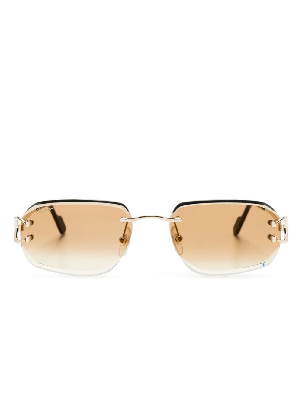 Cartier Eyewear Sonnenbrille mit eckigem Gestell - Schwarz von Cartier Eyewear