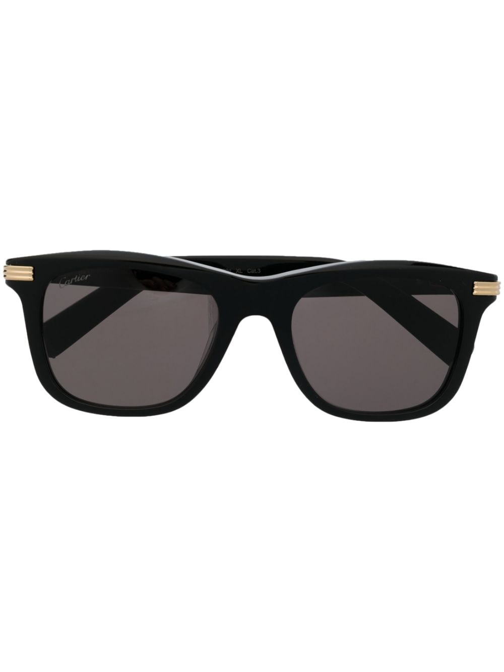 Cartier Eyewear Sonnenbrille mit eckigem Gestell - Schwarz von Cartier Eyewear