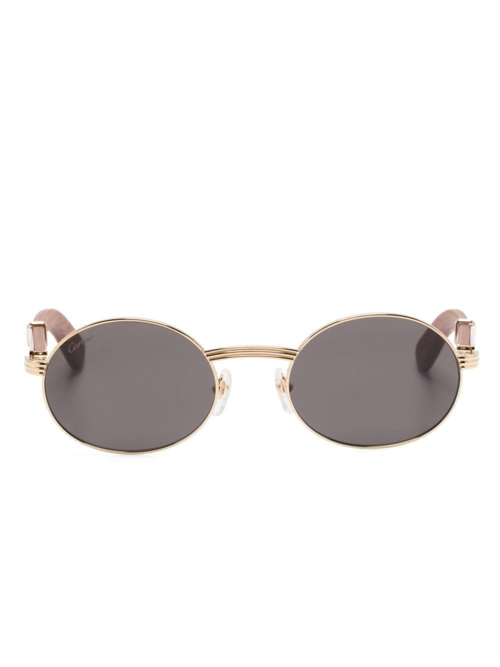 Cartier Eyewear Sonnenbrille mit ovalem Gestell - Braun von Cartier Eyewear