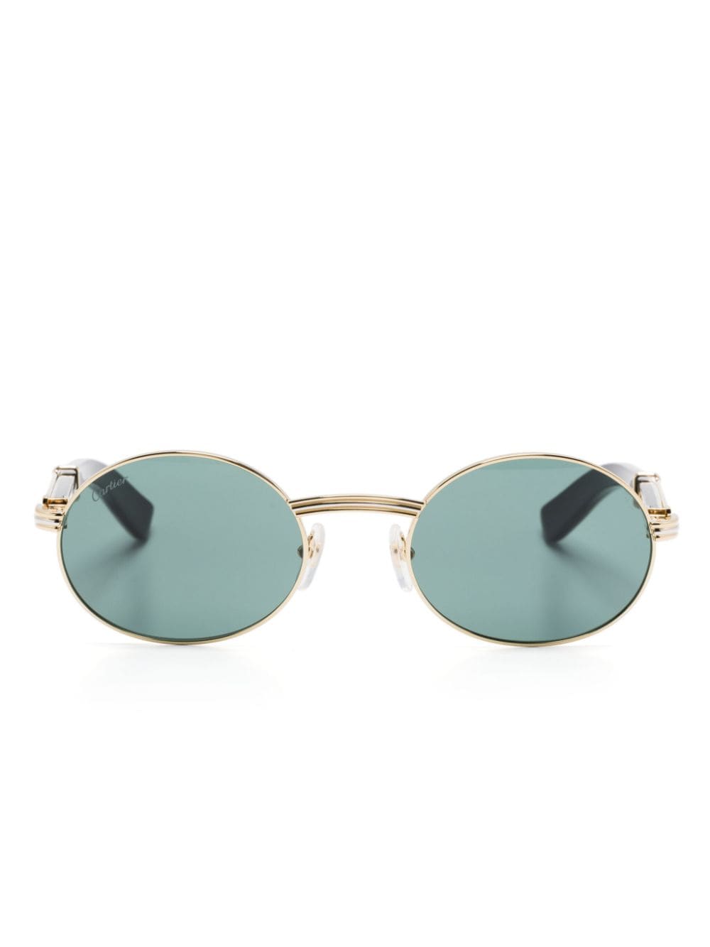 Cartier Eyewear Sonnenbrille mit ovalem Gestell - Weiß von Cartier Eyewear