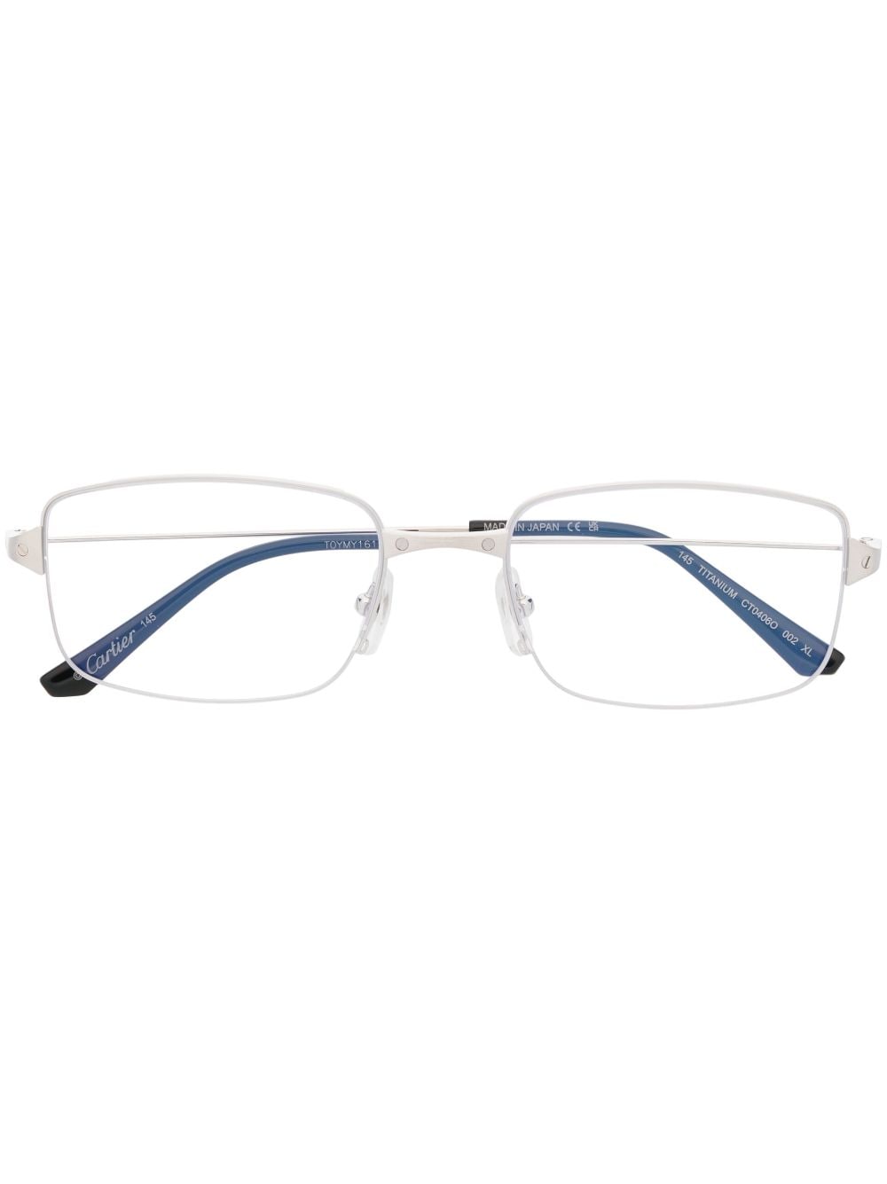 Cartier Eyewear Brille mit eckigem Gestell - Silber von Cartier Eyewear