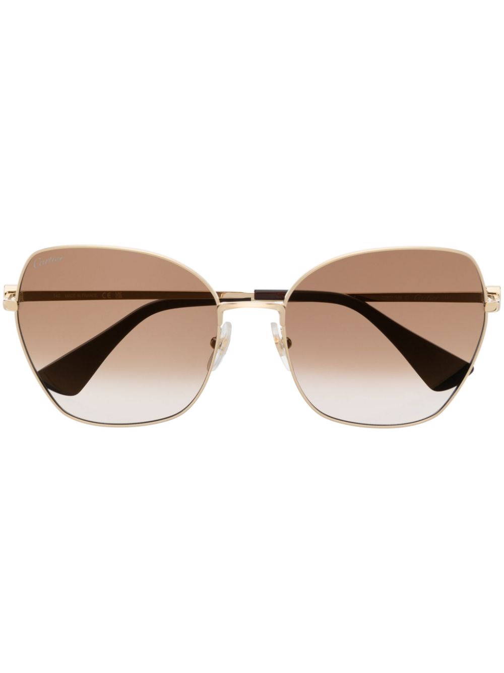 Cartier Eyewear Sonnenbrille mit Gravur - Gold von Cartier Eyewear