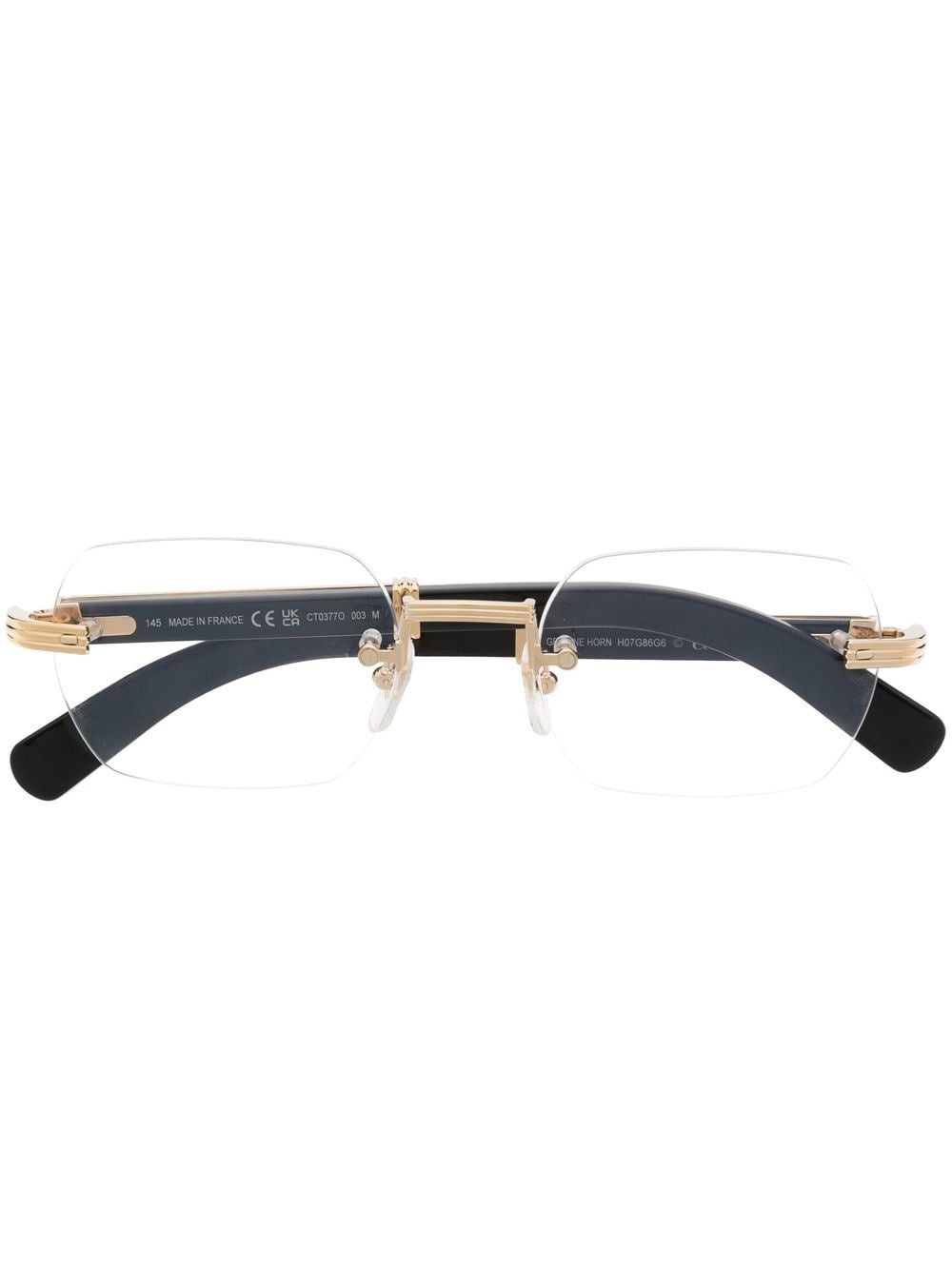 Cartier Eyewear Runde Brille ohne Rahmen - Gold von Cartier Eyewear