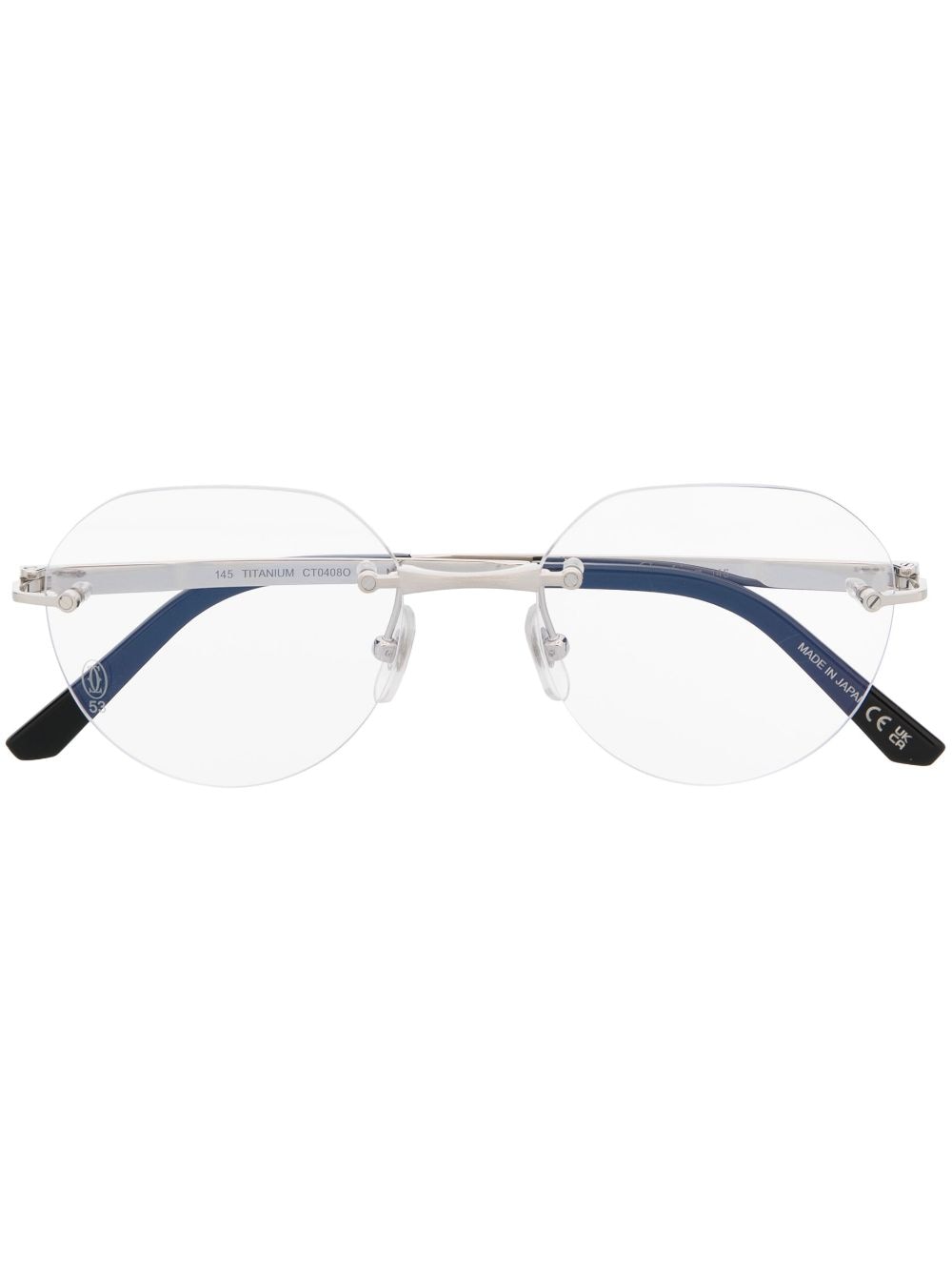 Cartier Eyewear Rahmenlose Brille - Silber von Cartier Eyewear