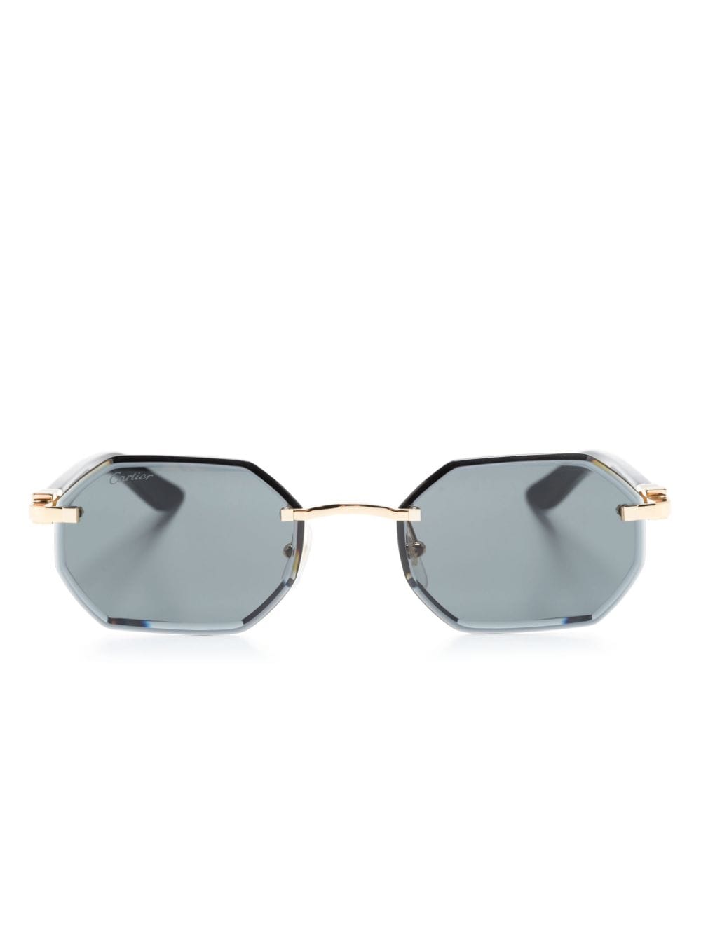 Cartier Eyewear Geometrische Sonnenbrille ohne Rahmen - Grau von Cartier Eyewear