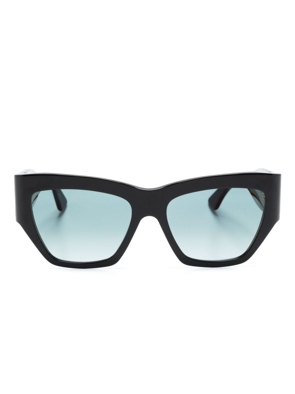 Cartier Eyewear Eckige Sonnenbrille mit Logo-Schild - Schwarz von Cartier Eyewear