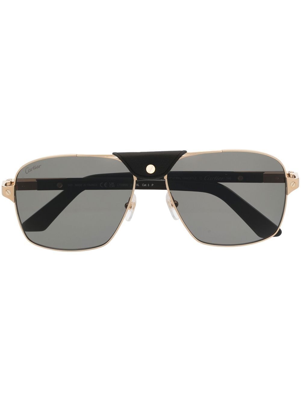 Cartier Eyewear Getönte Pilotenbrille - Schwarz von Cartier Eyewear