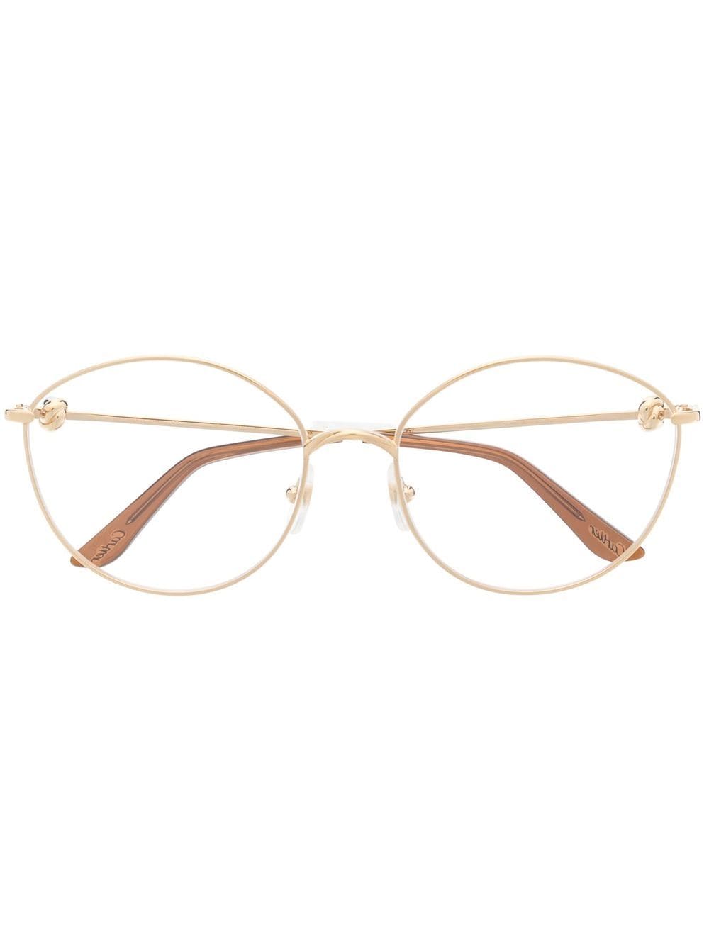 Cartier Eyewear Brille mit rundem Gestell - Gold von Cartier Eyewear