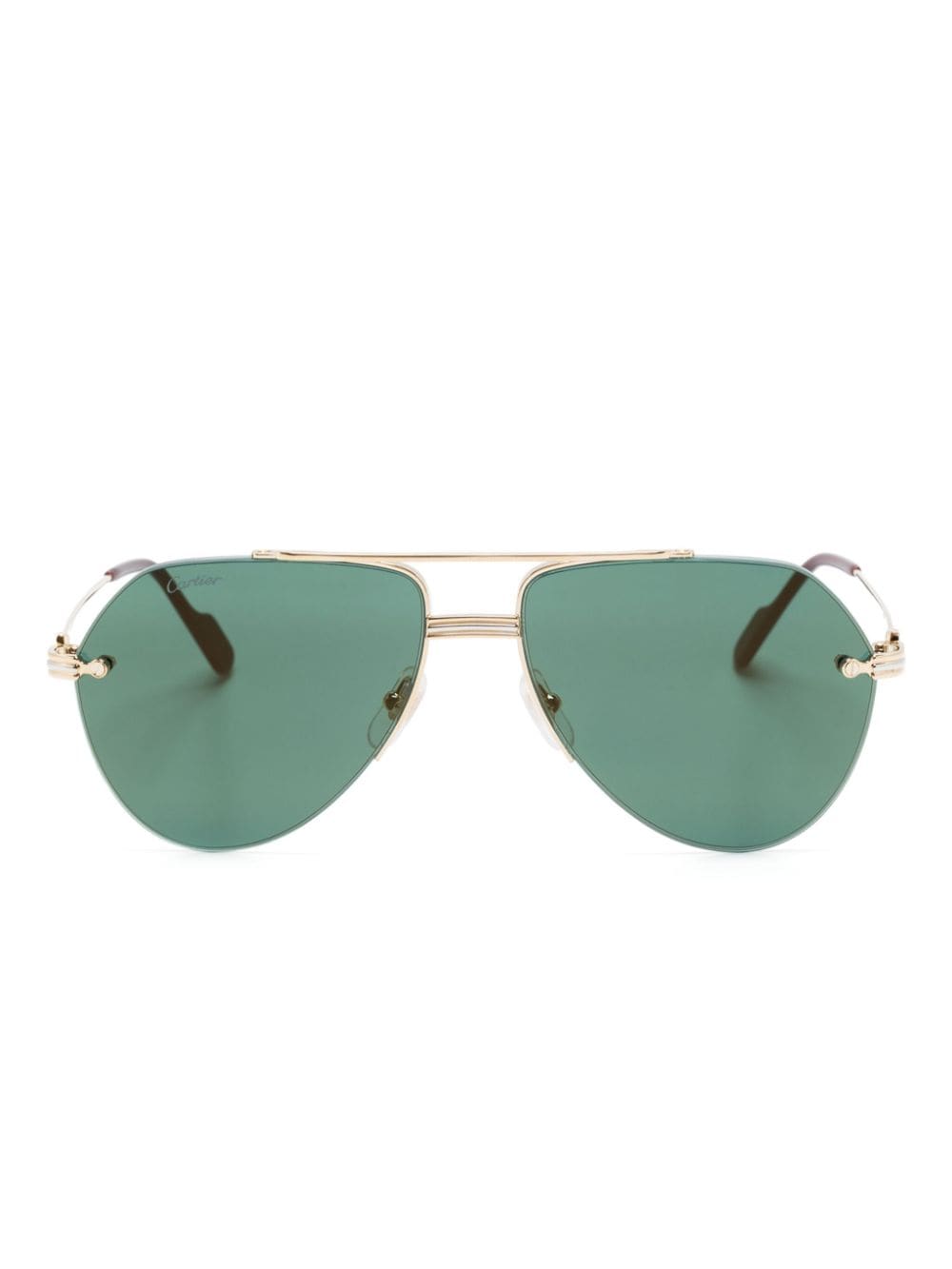 Cartier Eyewear Sonnenbrille mit rundem Gestell - Gold von Cartier Eyewear