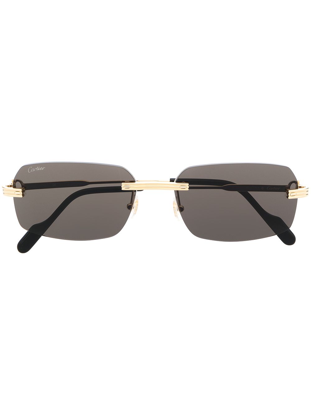 Cartier Eyewear Sonnenbrille mit eckigem Gestell - Gold von Cartier Eyewear