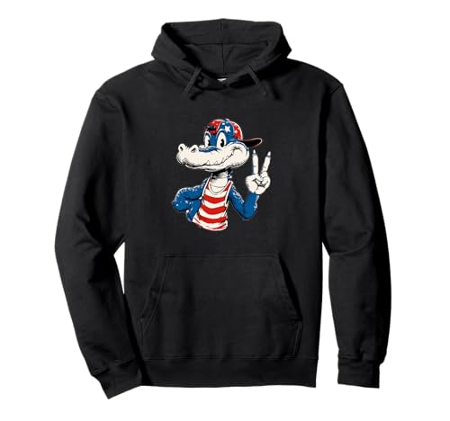Chill Alligator mit Friedenszeichen für Erwachsene und Kinder Pullover Hoodie Chill Alligator mit Friedenszeichen für Erwachsene und Kinder Pullover Hoodie von Cartoon Alligator Outfit