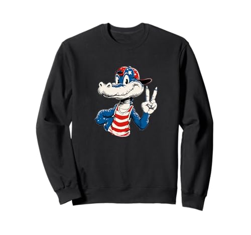 Chill Alligator mit Friedenszeichen für Erwachsene und Kinder Sweatshirt Chill Alligator mit Friedenszeichen für Erwachsene und Kinder Sweatshirt von Cartoon Alligator Outfit