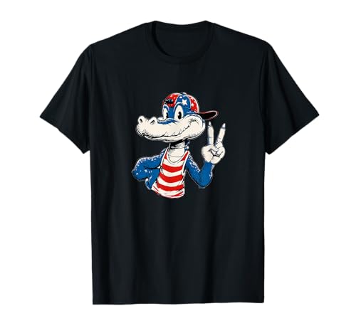 Chill Alligator mit Friedenszeichen für Erwachsene und Kinder T-Shirt Chill Alligator mit Friedenszeichen für Erwachsene und Kinder T-Shirt von Cartoon Alligator Outfit