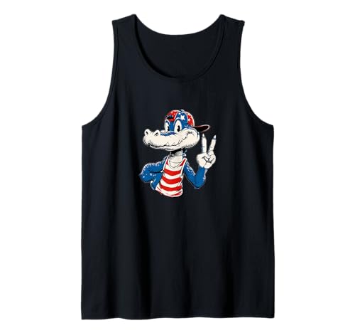 Chill Alligator mit Friedenszeichen für Erwachsene und Kinder Tank Top Chill Alligator mit Friedenszeichen für Erwachsene und Kinder Tank Top von Cartoon Alligator Outfit