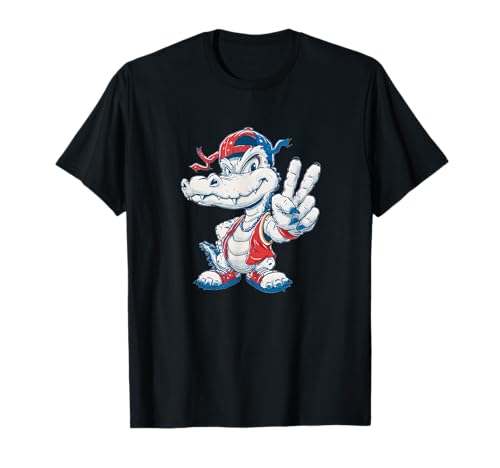 Chill Peace Zeichen Alligator Kostüm für Jungen und Mädchen T-Shirt Chill Peace Zeichen Alligator Kostüm für Jungen und Mädchen T-Shirt von Cartoon Alligator Outfit