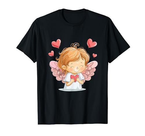 Niedlicher Engel mit Herzen I Kids Angel T-Shirt Niedlicher Engel mit Herzen I Kids Angel T-Shirt von Cartoon Angel Art I Angel Guardian