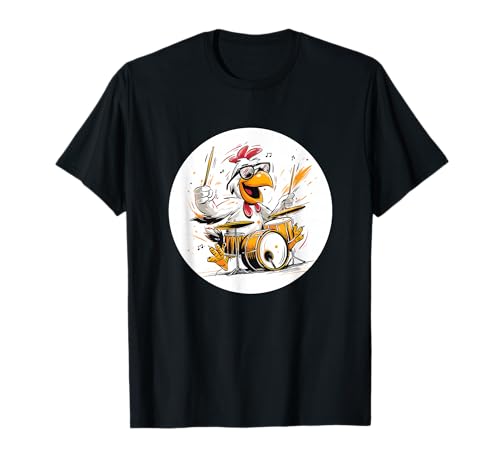 Cartoon Drummer Huhn Kostüm für Jungen und Mädchen T-Shirt Cartoon Drummer Huhn Kostüm für Jungen und Mädchen T-Shirt von Cartoon Chicken Look