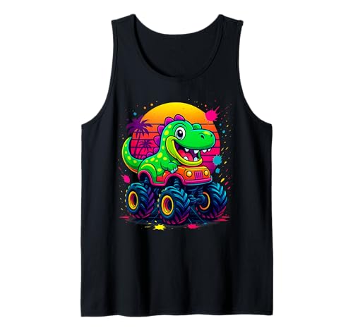 T-Rex Cartoon Truck Sonnenuntergang für Kleinkinder, Jungen, Mädchen, Kinder Tank Top T-Rex Cartoon Truck Sonnenuntergang für Kleinkinder, Jungen, Mädchen, Kinder Tank Top von Cartoon Dinosaur Car Design