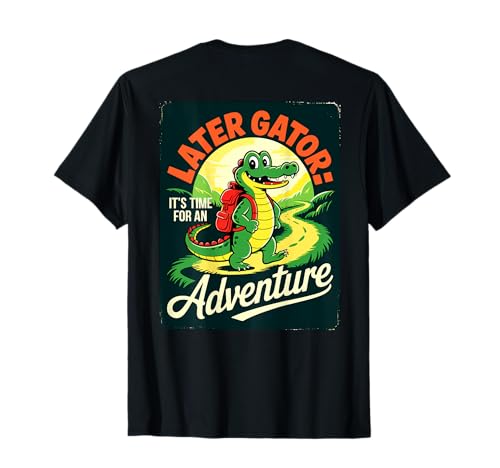 Lustiger Alligator-Wander-Cartoon für Kinder Abenteuerreise T-Shirt Lustiger Alligator-Wander-Cartoon für Kinder Abenteuerreise T-Shirt von Cartoon Gator Explorer Outdoor Travel for Children