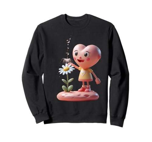 Cartoon-Herz, lustiges Unisex-Design für Männer und Frauen Sweatshirt von Cartoon Heart Funny Unisex Design For Tee