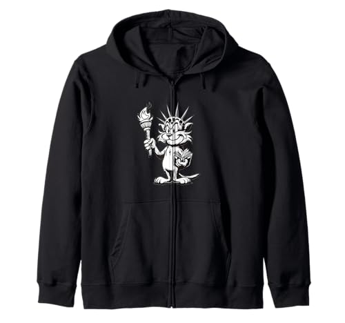 Liberty Katze mit Statuenoptik für Jungen und Mädchen Kapuzenjacke Liberty Katze mit Statuenoptik für Jungen und Mädchen Kapuzenjacke von Cartoon Liberty Cat Outfit