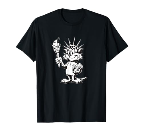 Liberty Katze mit Statuenoptik für Jungen und Mädchen T-Shirt Liberty Katze mit Statuenoptik für Jungen und Mädchen T-Shirt von Cartoon Liberty Cat Outfit