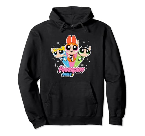Cartoon Network The Powerpuff Girls Logo With Snowflakes Pullover Hoodie von Cartoon Network