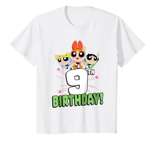 Kinder The Powerpuff Girls It's My 9th Birthday T-Shirt von Cartoon Network