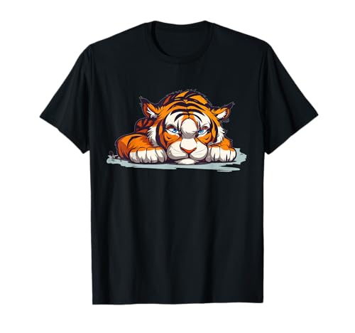 Grumpy Tiger I Tiger für Kinder T-Shirt von Cartoon Tiger Art I Colorful Tiger