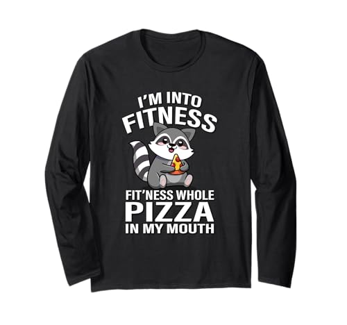 Kawaii Womens Kids Funny Fitness Whole Pizza Raccoon Lover Langarmshirt Kawaii Womens Kids Funny Fitness Whole Pizza Raccoon Lover Langarmshirt von Cartoon Trash Panda Feral Street Cats Accessories