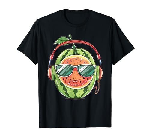 Wassermelone mit Sonnenbrille I Kids Watermelon T-Shirt von Cartoon Watermelon I Melon Art I Melon Lover