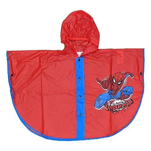 CARTOON Spiderman Regenmantel, Marvel, wasserdicht, Umhang, Regenmantel, winddicht, PVC, für Kinder (5-6 Jahre) von CARTOON