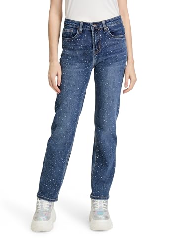 Cartoon Damen Regular Fit-Jeans mit Strass 34, Dark Blue Denim von Cartoon
