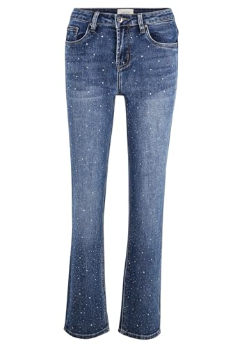 Cartoon Damen Regular Fit-Jeans mit Strass 36, Dark Blue Denim von Cartoon