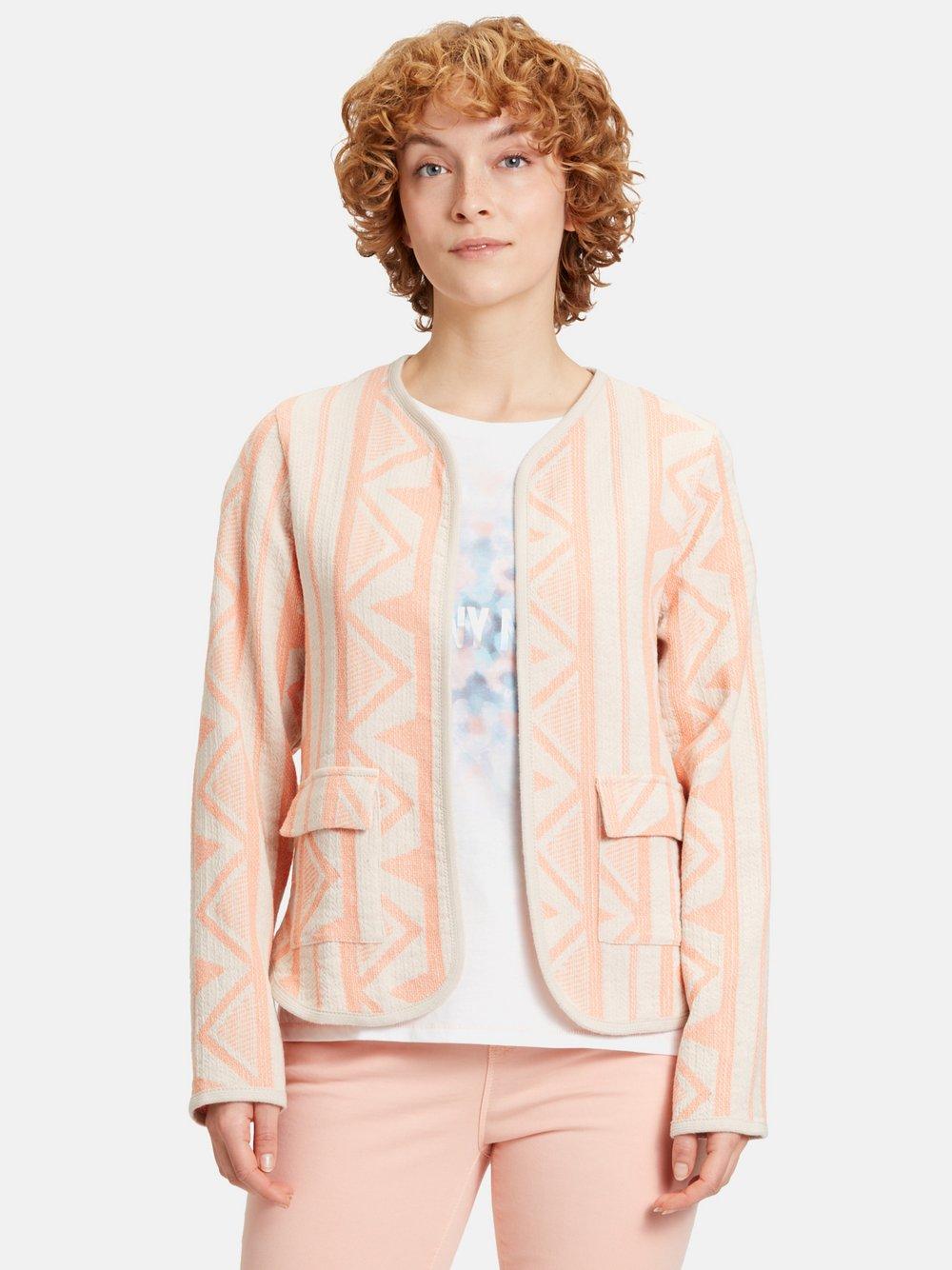 Cartoon Blazer-Jacke Damen Baumwolle gemustert, mehrfarbig von Cartoon