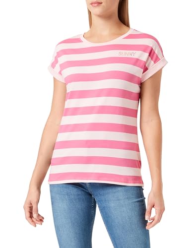 Cartoon Damen Rundhals-Shirt mit Streifen Rosé/Pink,38 von Cartoon