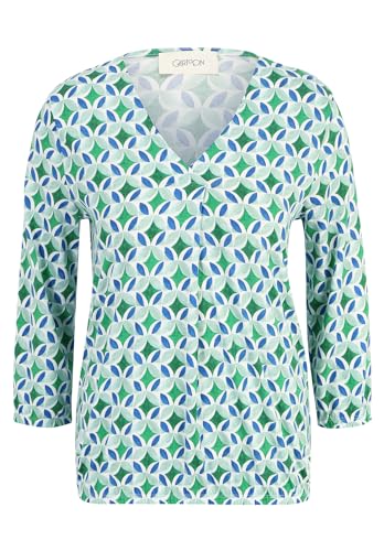 Cartoon Damen Blusenshirt mit Print White/Green,38 von Cartoon