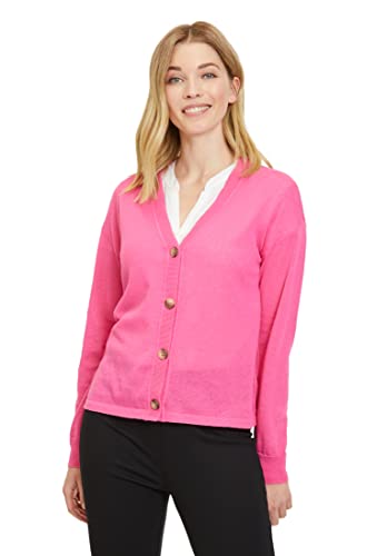 Cartoon Damen Basic-Strickjacke mit V-Ausschnitt Carmine Rose,36 von Cartoon