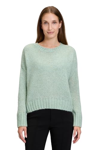 Cartoon Damen Basic-Pullover mit Rundhalsausschnitt Grey Green Melange,38 von Cartoon