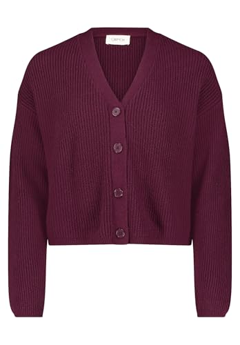 Cartoon Damen Basic-Strickjacke mit V-Ausschnitt Purple Potion,38 von Cartoon