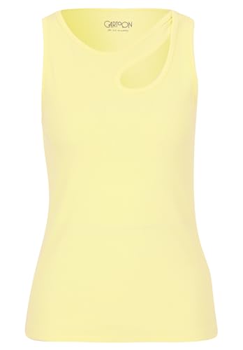 Cartoon Damen Basic-Top mit Rundhalsausschnitt 42, Gelb von Cartoon