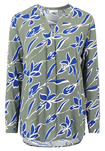 Cartoon Damen Blusenshirt mit Muster Khaki/Blau,36 von Cartoon