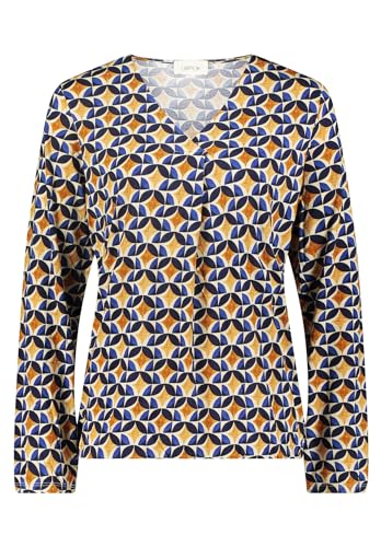 Cartoon Damen Blusenshirt mit Print Camel/Dark Blue,44 von Cartoon