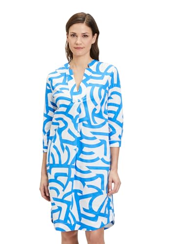 Cartoon Damen Casual-Kleid mit Muster Weiß/Blau,38 von Cartoon