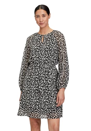 Cartoon Damen Chiffonkleid mit Muster Schwarz/Weiß,40 von Cartoon